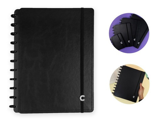 Caderno Inteligente Grande Basic Black Preto