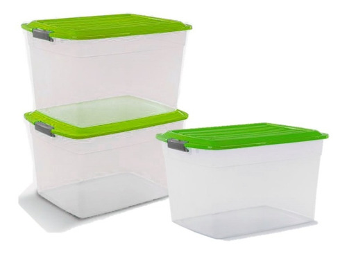 Imagen 1 de 5 de Cajas Plastica Organizadora Colbox 34 Lts. Colombraro 3 Unid