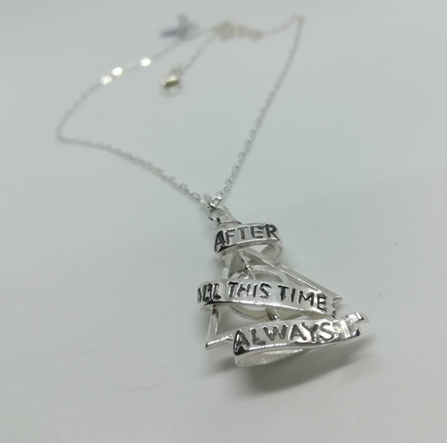 Colgante Dije Harry Potter Always Y Cadena Plata Para Rega 