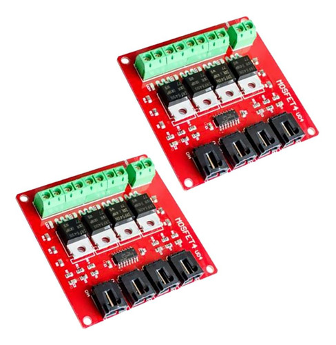 2x Tablero De Módulo De Interruptor Botón Mosfet 4