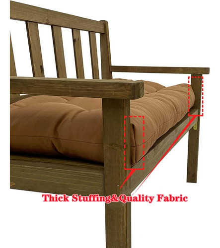 Seahome Cojines Impermeables Para Asiento De Banco De Jardín