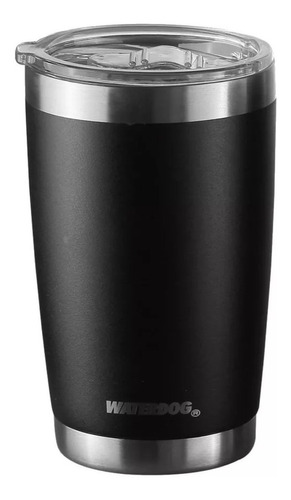 Imagen 1 de 2 de Vaso térmico Waterdog Borda color negro 500mL
