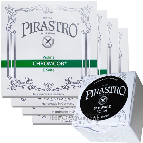 Kit Encordoamento Violino Pirastro Chromcor + Breu Schwarz