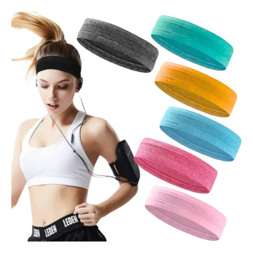 Diadema Banda Unisex Fitness Elásticas Transpirables 1 Pz F