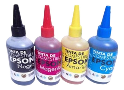 Tinta Comestible Vegetal 100ml Negro Cyan Yellow Magenta