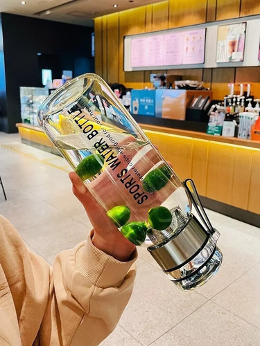 Gpp Botella De Agua De Vidrio De 1 Litro, Vasos De Gran