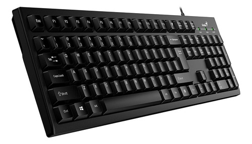 Teclado Genius Smart Kb-100 Qwerty Español Color Negro Kb100