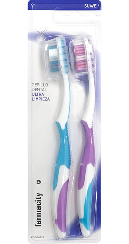 Cepillo Dental Farmacity Ultra Limpieza Con Capuchón X 2 Un