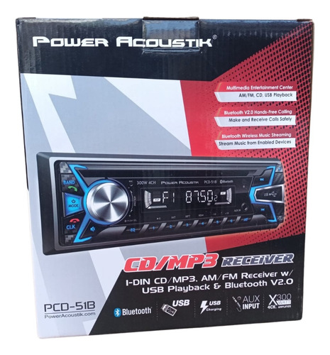 Power Acoustik Pcd-51b Autoestéreo Bluetooth