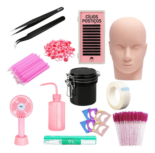 Kit Extensão De Cílios Completo Iniciante Com Acessórios