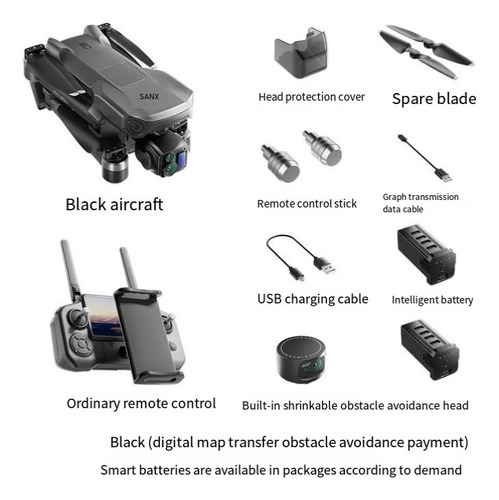 Dron Profesional P7 Max 8k Hdr Plegable Obstáculos Evitación