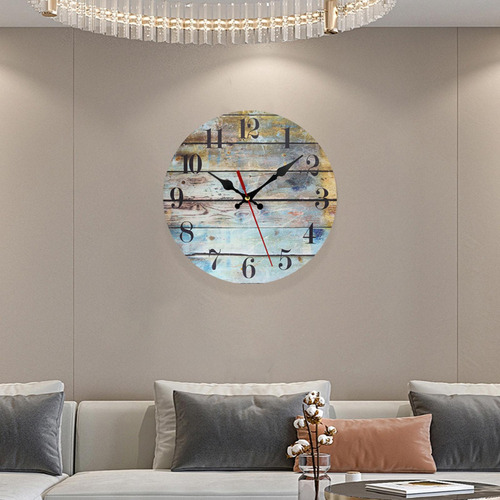 L Relojes De Pared De Madera, Reloj Multicolor