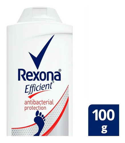 Rexona Talco Polvo Antibacterial Para Pies Efficient 100 Gr 