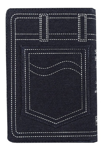 Imagen 3 de 6 de Biblia Rvr-1960 Letra Grande Jeans Azul Con Cierre E Índice