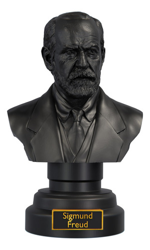Estátua Busto Sigmund Freud Psicanalise Estatueta - Resina Cor Cor Aurum Noctis