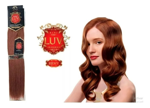 Media Extension Cabello Luv 18pl 100%natural 33 Rojo Cobrizo