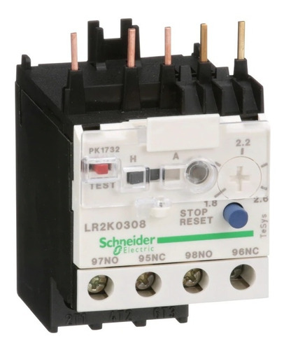 Relé Térmico Clase De Disparo 10, P/contactor Lc1k, 1,8-2,6a