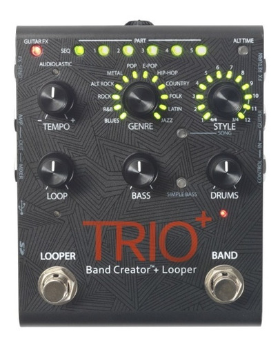 Imagem 2 de 10 de Pedal De Efeito Digitech Trio + Plus Band Creator Loop + Nf