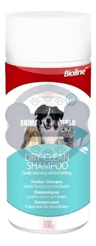Shampoo Bioline Perro Cachorro Gato Conejo Seco 100gr - Ar