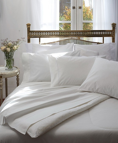 Imagen 5 de 6 de Sabana Cannon Twin Size 90x190 Cm Classic 200 Hilos - Lima