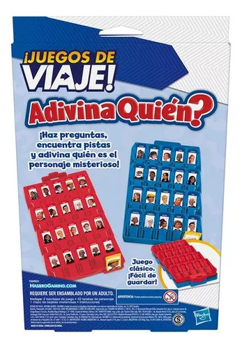 Juego De Mesa Adivina Quien Soy Hasbro Gaming Juego De Viaje