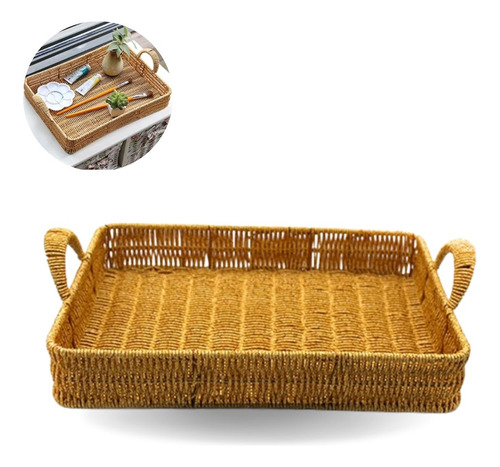 Cesta Bandeja Decorativa Fruteira Organizadora Rustica Luxo