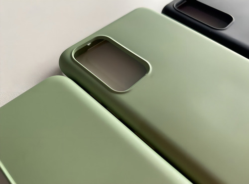 Funda Luxurier compatible con S20 Plus 6.7 y 6.2, color verde aguacate liso