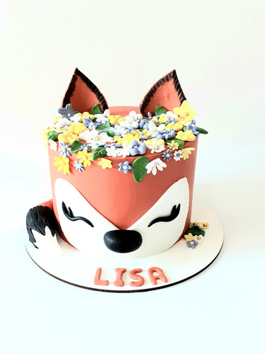 Torta Artesanal Cumpleaños Zorrita Zorro Zorrito Woodland