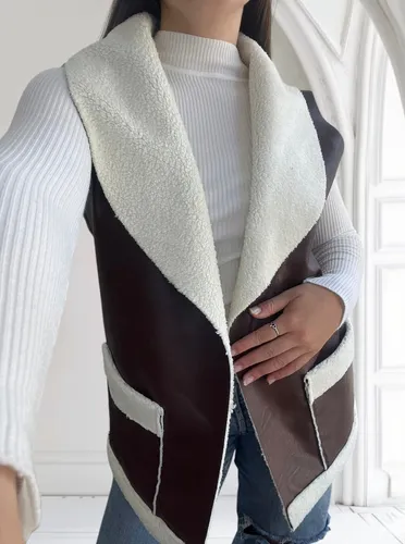 Chaleco Ecocuero Con Corderito