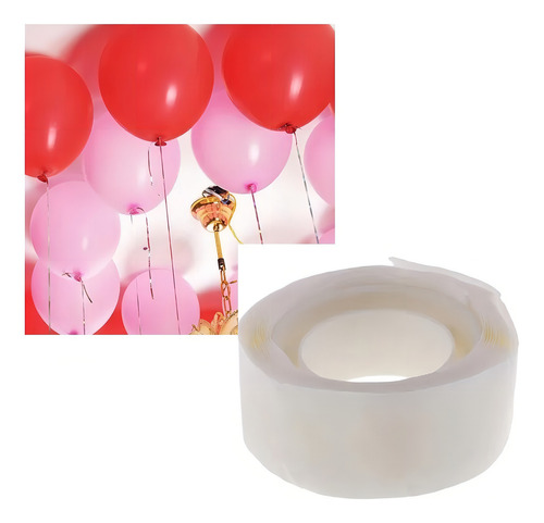 10 Cinta Adhesiva Puntos De Pegamento Globos 100 Doble Cara