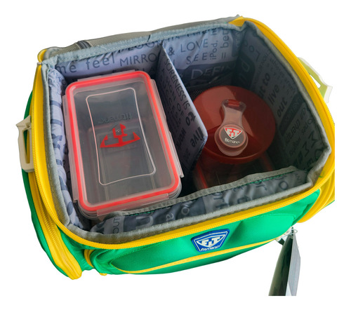 Bolsa térmica Fitmark The Shield con compartimento para 3 comidas: bolsa de gimnasio, lonchera, bolsa de ejercicios, multiusos