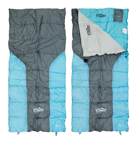 Sleeping Bag Bolsa De Dormir 2 En 1 Ecology -6ºc Reversible Color Azul/gris