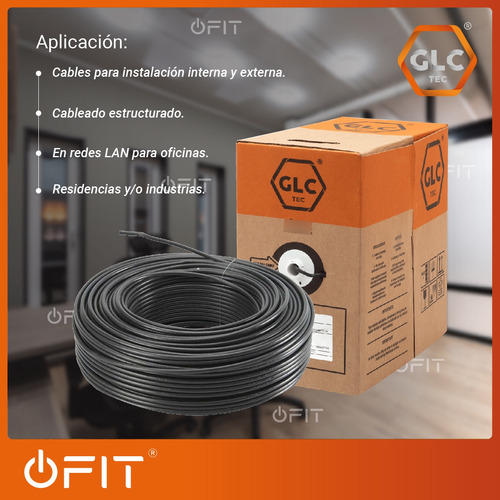 Cable Utp Glc Bobina 305m Cat 6 Exterior 100% Cobre Max