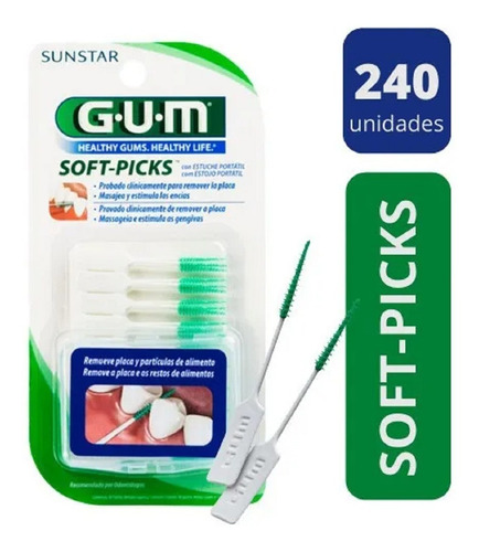 Gum Sunstar - Soft Picks (240 Unidades) - Escova Interdental