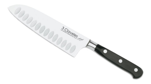 Cuchillo Santoku Tres Claveles Inox Forjado En Caliente 17cm