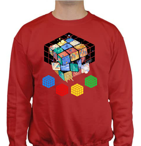 Sudadera Con Diseño  Cubo Rubik Abstract