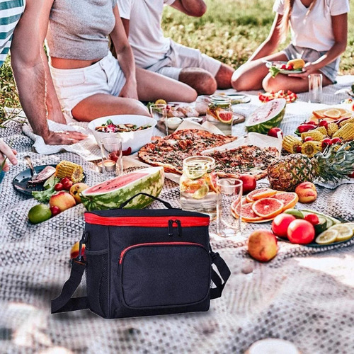 Bolsa Del Almuerzo Aislamiento Alta Capacidad Multifunción Color Negro