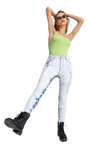 Jean Para Damas Strech Retro Nevado 8646