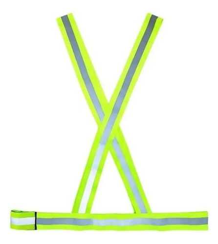 Colete Faixa Refletivo Tipo X Verde - Plastcor Epi Segurança