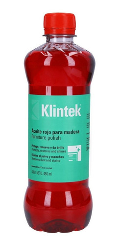 Aceite Rojo Para Muebles, 480 Ml, Klintek