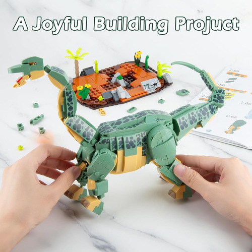 Juego De Bloques De Construcción De Dinosaurios, Stem Brachi