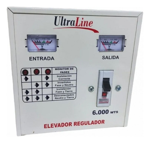 Regulador Con Elevador De Voltaje Monofasico 6000 Watt Pelv_