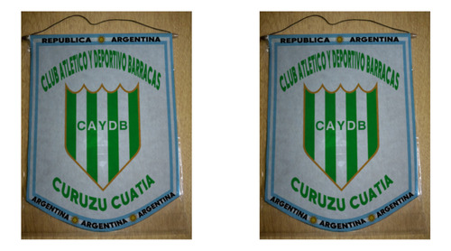 Banderin Mediano 27cm Club Barracas Curuzu Cuatia