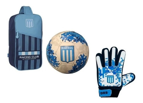 Combo Botinero Modelos Surtidos + Guante + Pelota Racing