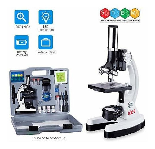 Microscopio Para Niños Educativo Stem Aumento 1200x