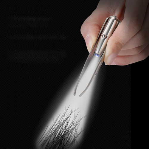 Pinça Com Clipe De Remoção De Pelos De Luz Led Para