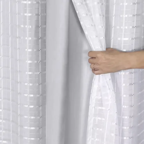 Cortina Blackout Pvc + Tecido Voil 2,80 X 1,60 Sala Quarto Cor Branco Triangulo Cortinas — R$ 75,00 em Mercado Livre, 40% OFF