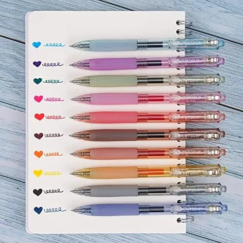 Bolígrafos Gel Retráctiles Writech Bolígrafos Tinta Secado Y