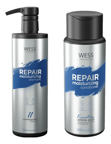 Kit Wess Repair Shampoo 500ml + Condicionador 250ml
