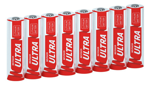 Bevigor Paquete De 8 Baterias Aa De Ultra Litio, 3500 Mah 1.
